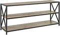 2 Shelf Wide Bookcase in Driftwood O398504
