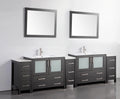 108 in. Double Sink Vanity Cabinet with Ceramic Sink & Mirror R680426