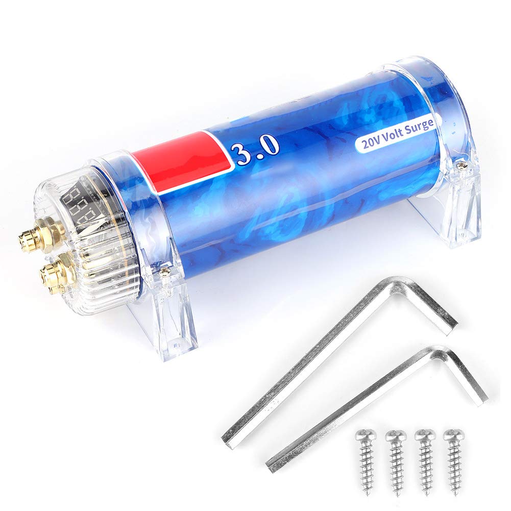 3.0 Farad Aluminum Alloy Car Audio Capacitor Pack of 2 C956903
