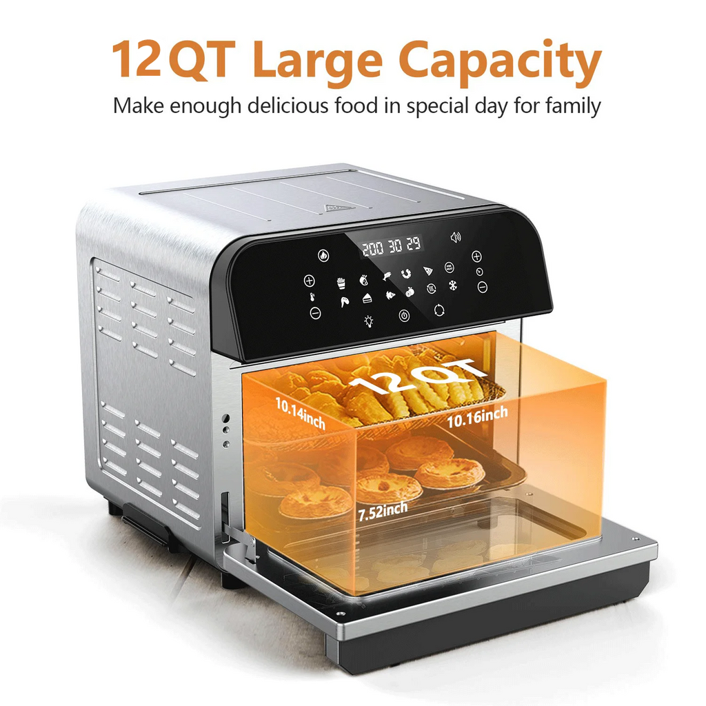 12QT 12-in-1 Air Fryer Convection Oven with Accessories F752