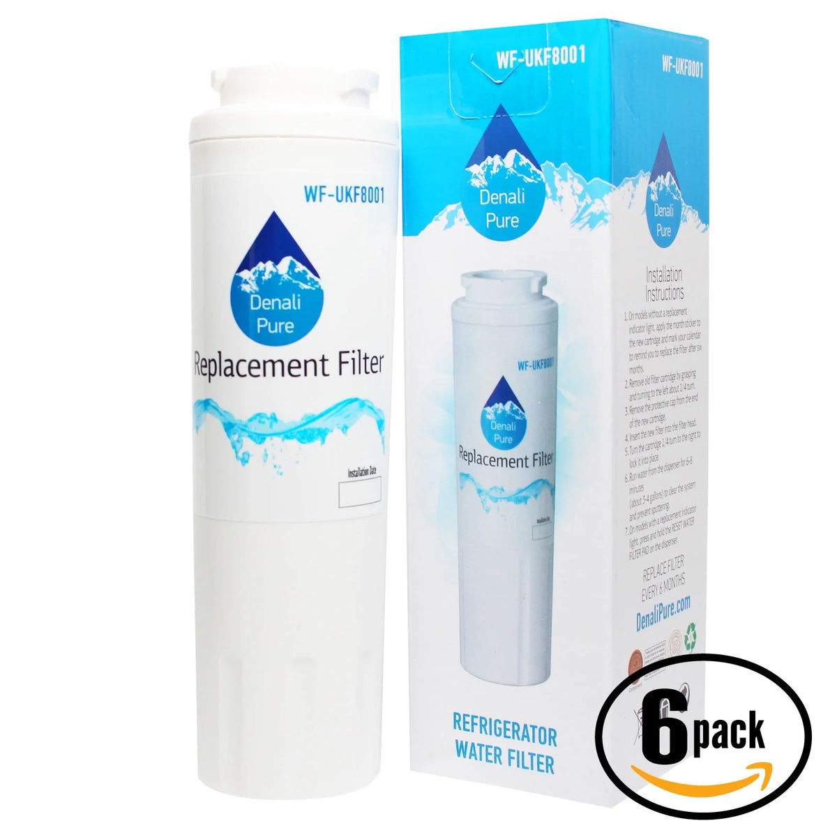 6-Pack Refrigerator Water Filter Cartridge C33212