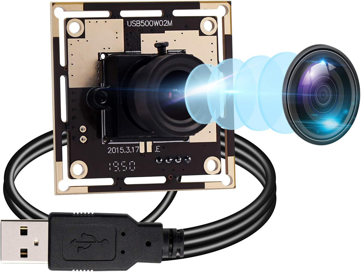 5 Megapixel USB Camera Module with 170 Degree Fisheye Lens Wide Angle HD Webcamera E780215