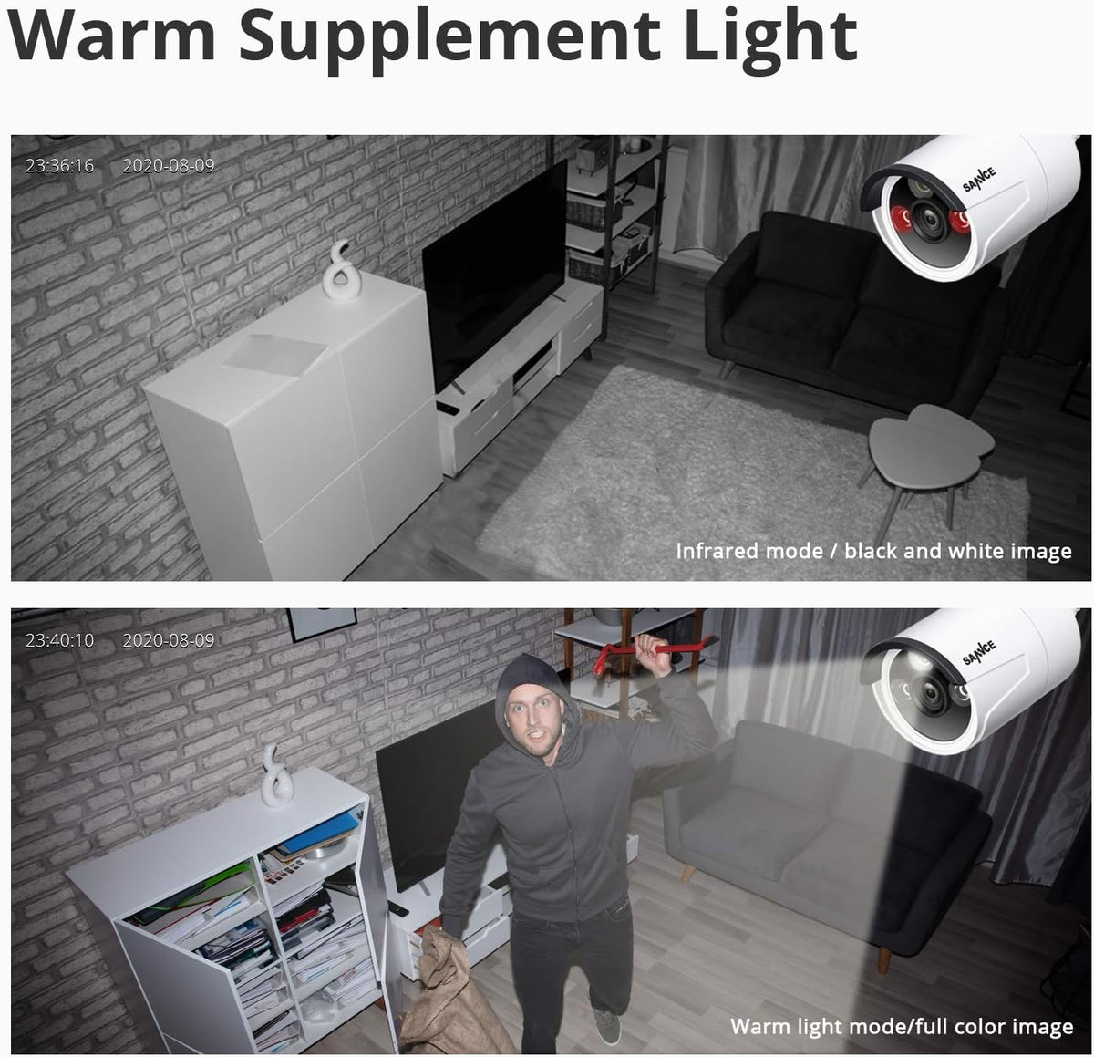 1080p 8 Channel Wireless Security Camera System with 4 Pcs Outdoor Cameras W354