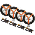 2 x 120 in. Ratchet Tie Down Straps Kit, Pack of 4 O715659