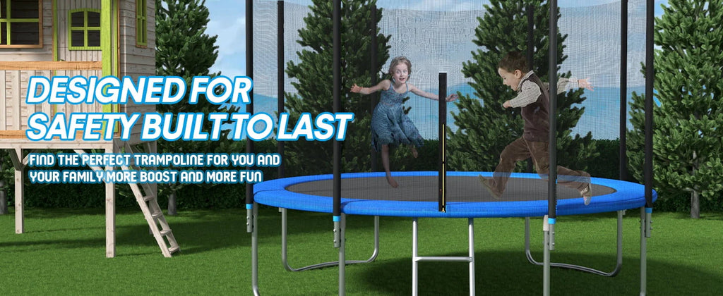 10FT Outdoor Trampoline with Safety Enclosure Net X5863