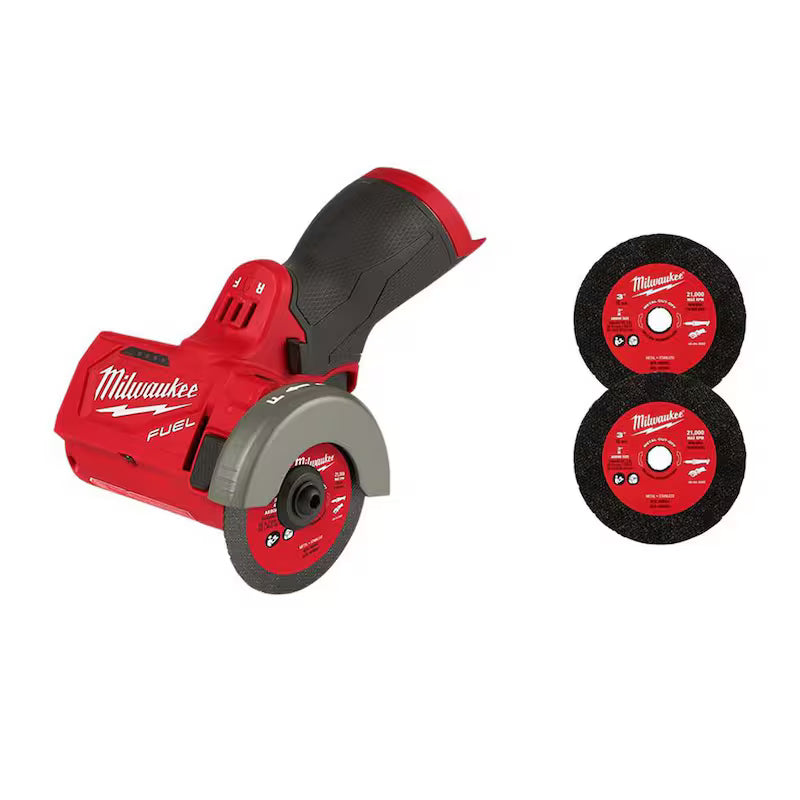12V Brushless Cordless Cut Off Saw with 6-Pack Metal Cut Off Wheels Q997812