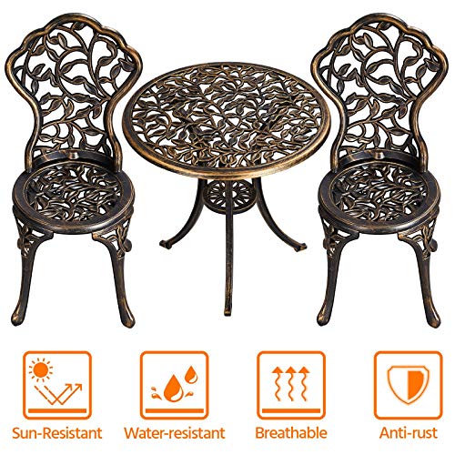 3-Piece Cast Aluminum Bistro Set S300