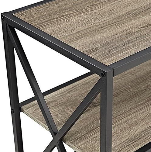 2 Shelf Wide Bookcase in Driftwood O398504