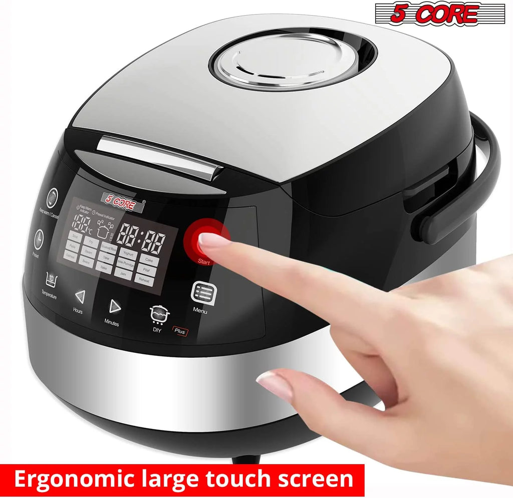 5.3Qt Digital Programmable 15-in-1 Electric Rice Cooker 11 Cups A57865