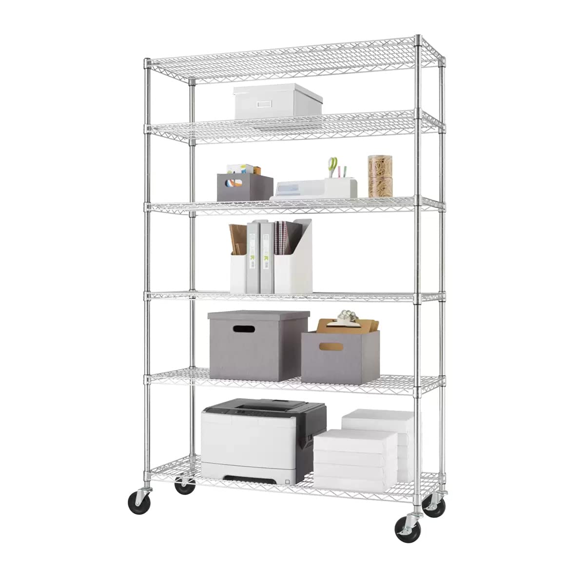 6-Tier Wire Shelving Rack, 48"x18"x72" W6859