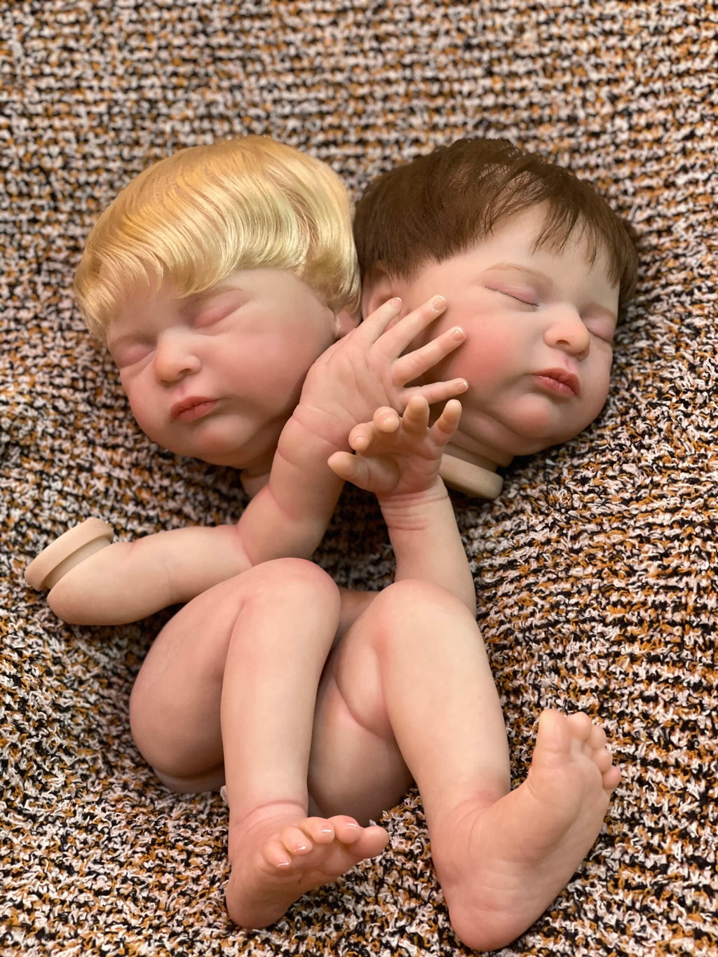 20" Handmade Painted Unfinished Soft Vinyl Reborn Doll Kit E196
