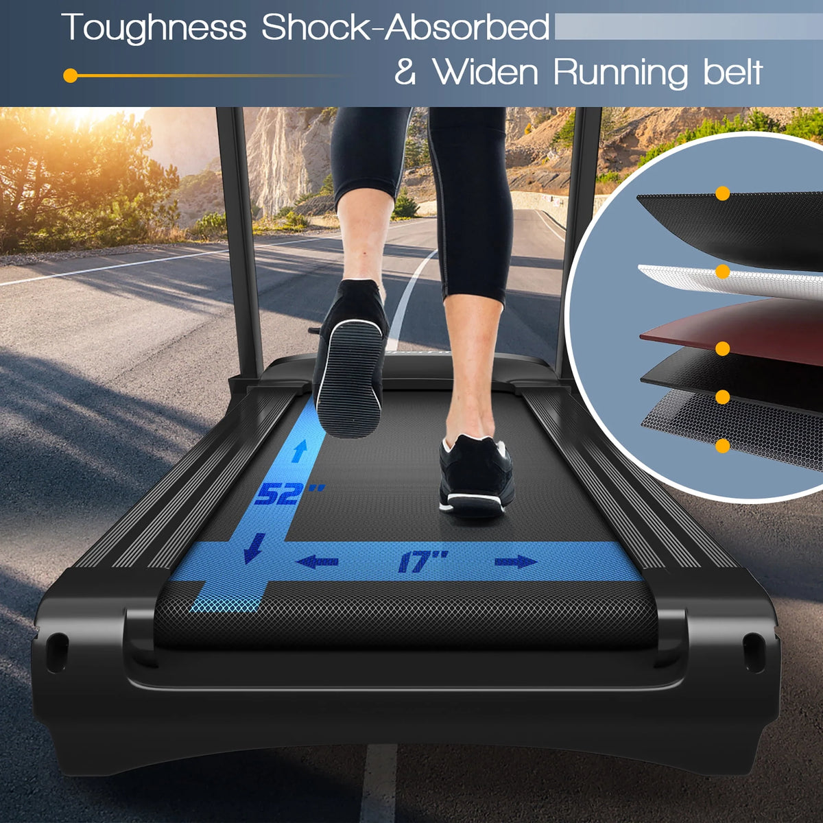 3.75HP Electric Folding Treadmill with Auto Incline V65171