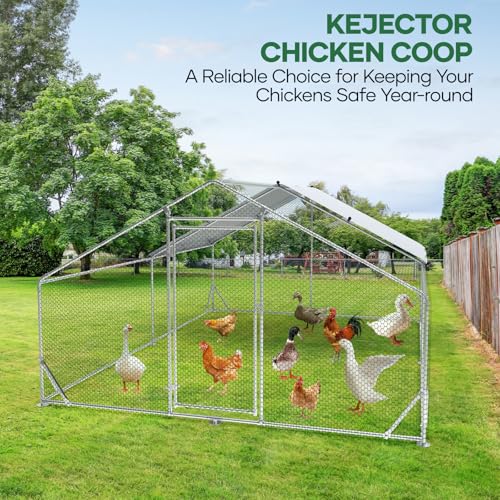 20x10x6.56 FT Metal Chicken Coop with Cover C929