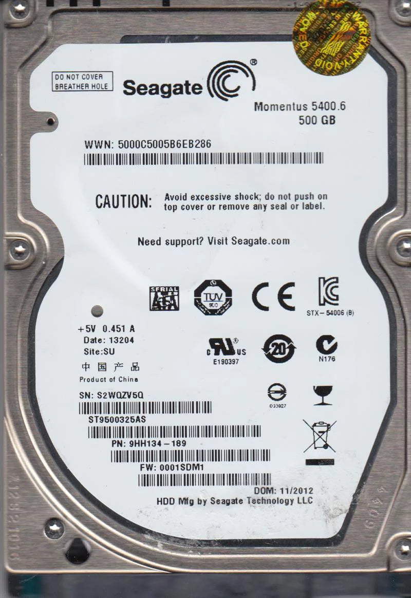 500GB SATA 2.5 Hard Drive B4000