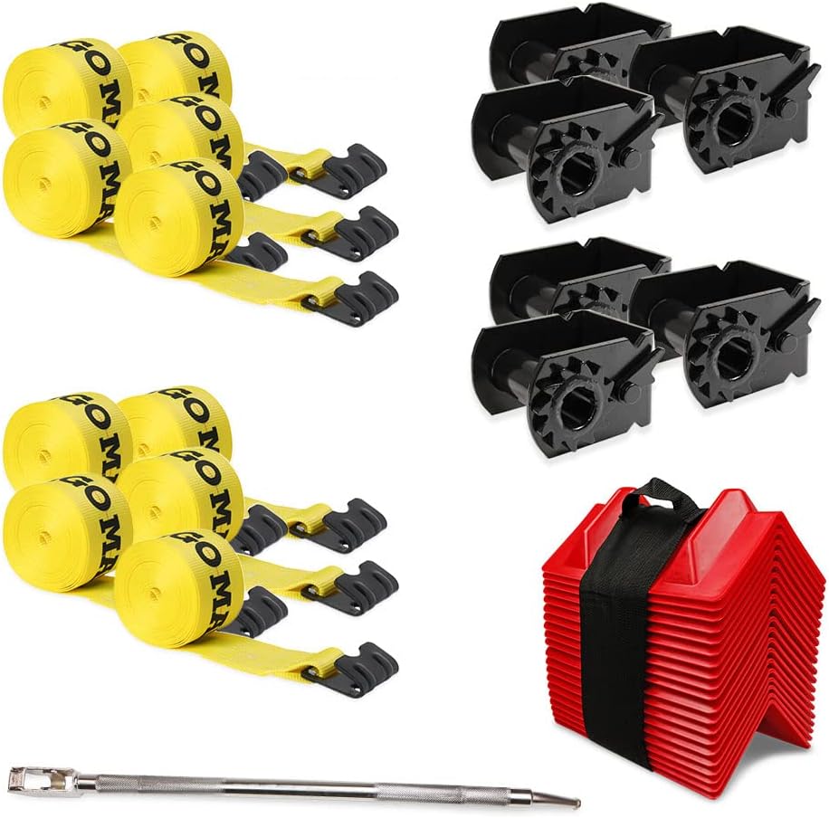 37 Pieces 4 Inch Flatbed Tie Down Kit M42715