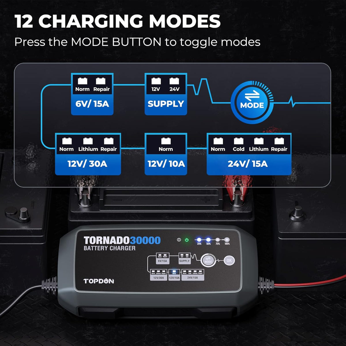 30 Amp Automotive Battery Charger B75218