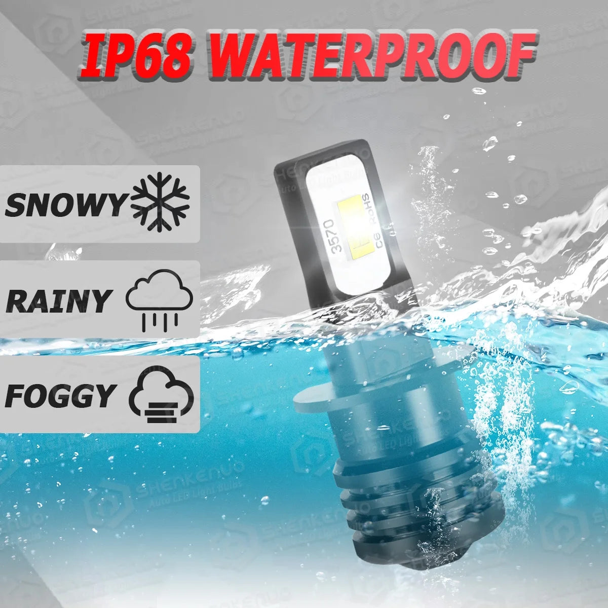 2x H3 LED 20W Fog Light Bulbs K661