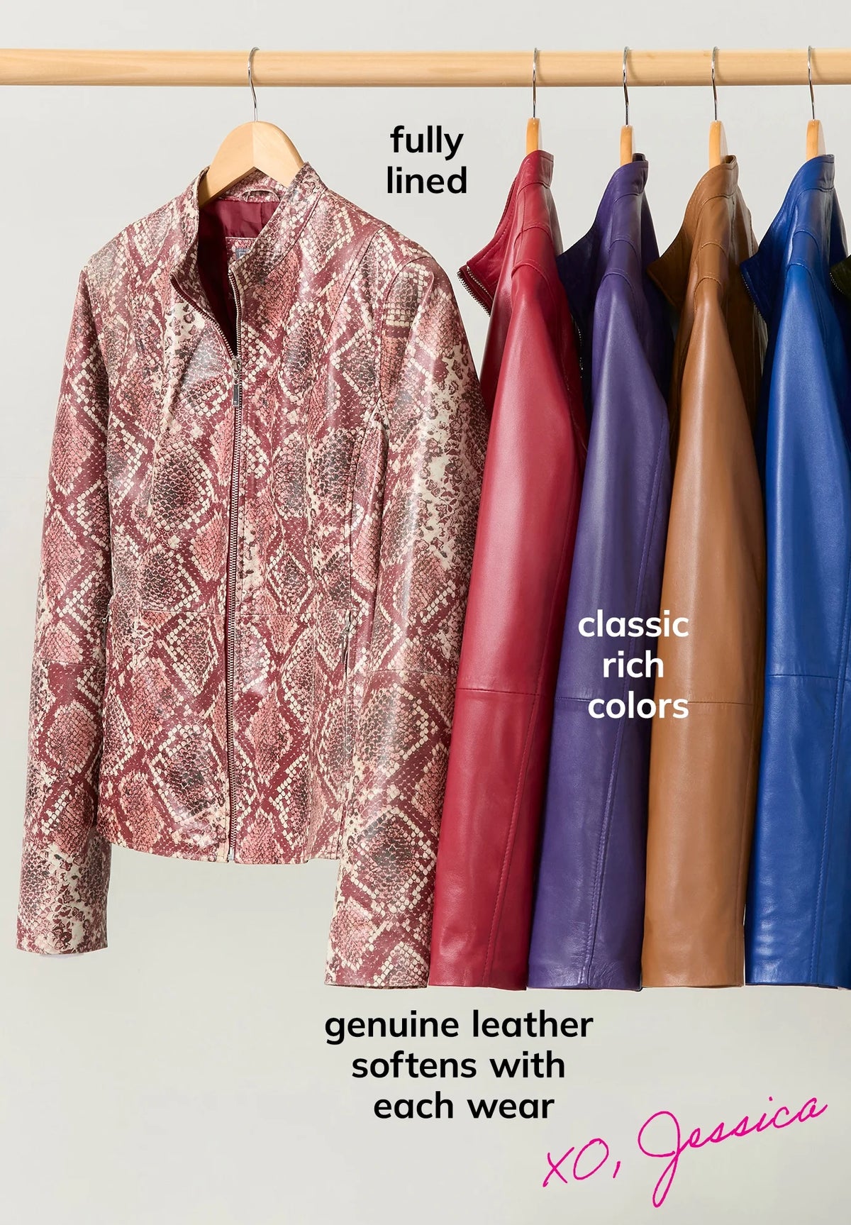 Leather Swing Coat Jacket L9520