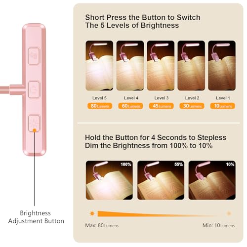 19 LED Rechargeable Book Light with Memory Function D37674