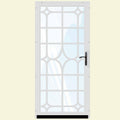 36 in. x 80 in. White Steel Security Door with Shatter-Resistant Glass O632443