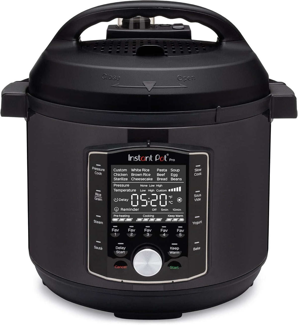 10-in-1 Pressure Cooker, 6 Quart, Stainless Steel Rim S39226
