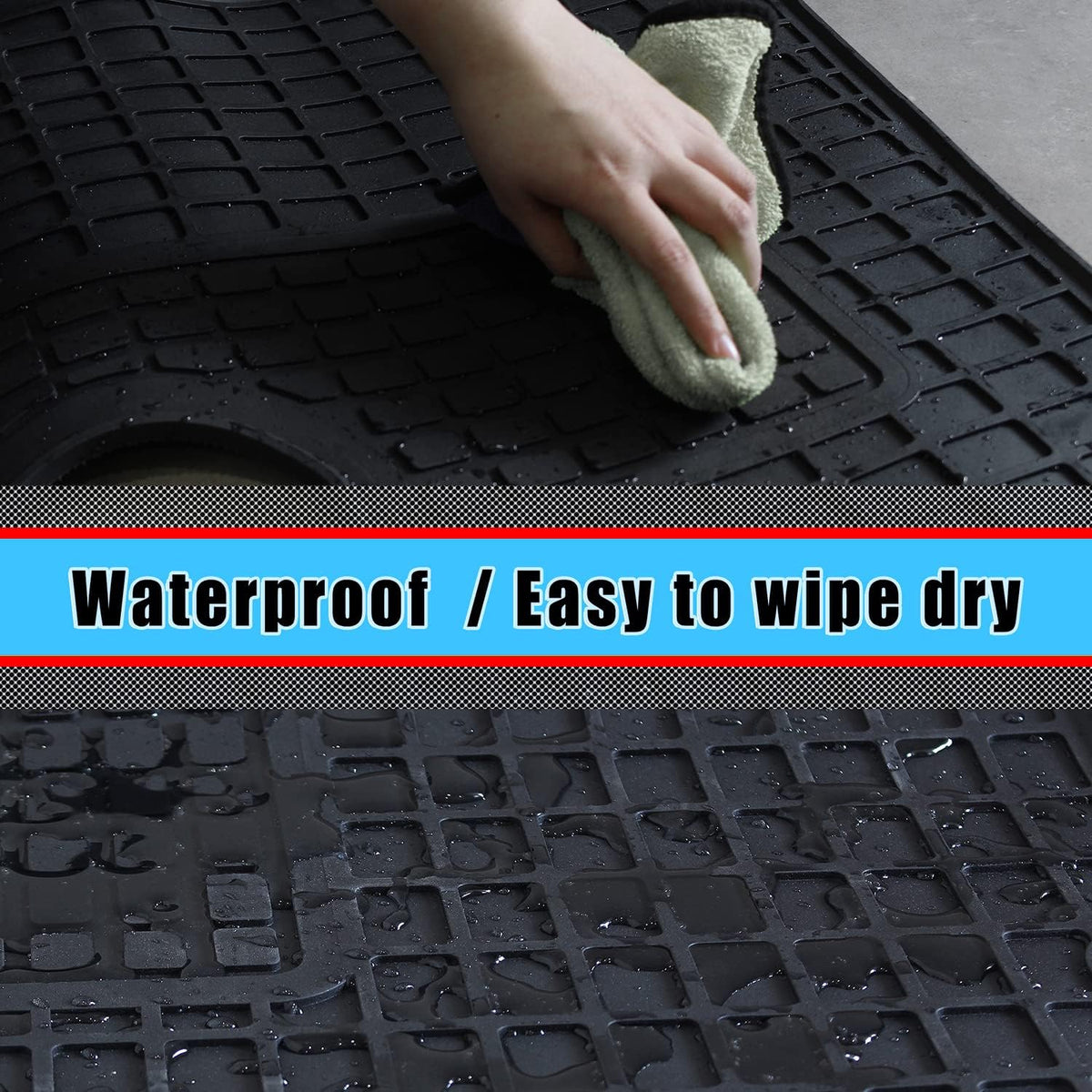 3PCS Set Heavy Duty Rubber Floor Mats for Freightliner Cascadia Z347376