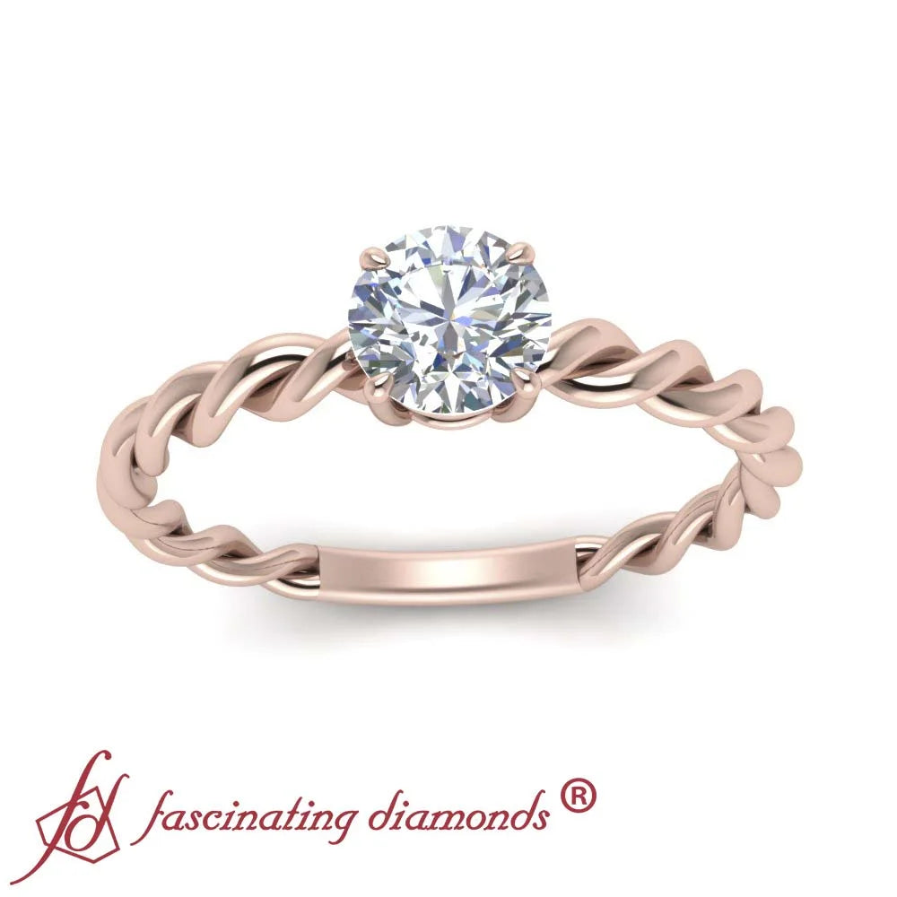 14K Diamond Solitaire Engagement Ring D7202