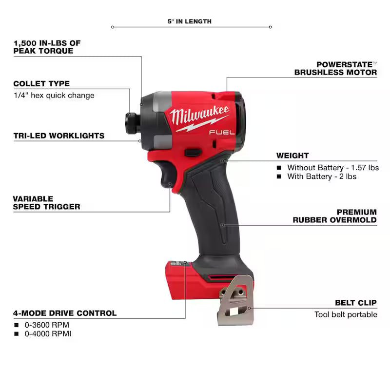 18-Volt Li-Ion Brushless Cordless 1/4 in. Hex Impact Driver & 3/8 in. Compact Impact Wrench C769
