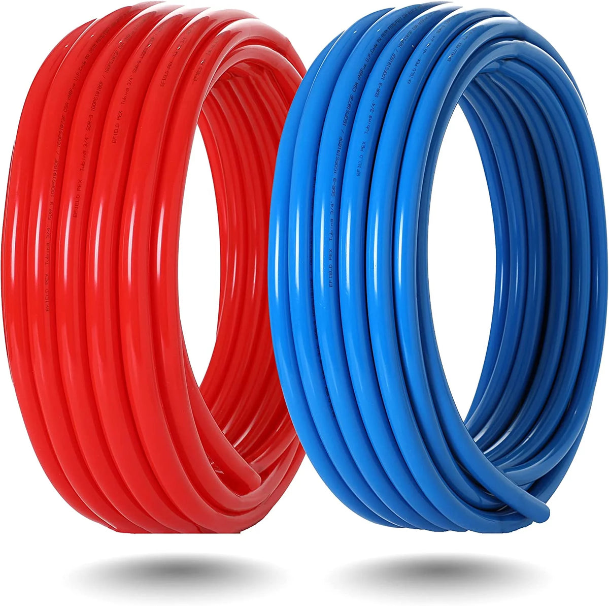 2 Rolls x 100 ft 1/2 Inch Pex-b Pipe/Tubing with Brass Fittings, Crimp Rings, Pipe Cutter N7629