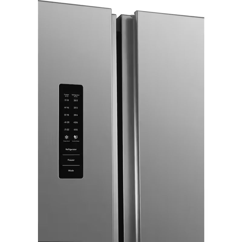36 in. 18.8 cu. ft. Side by Side Refrigerator in Brushed Steel C602190
