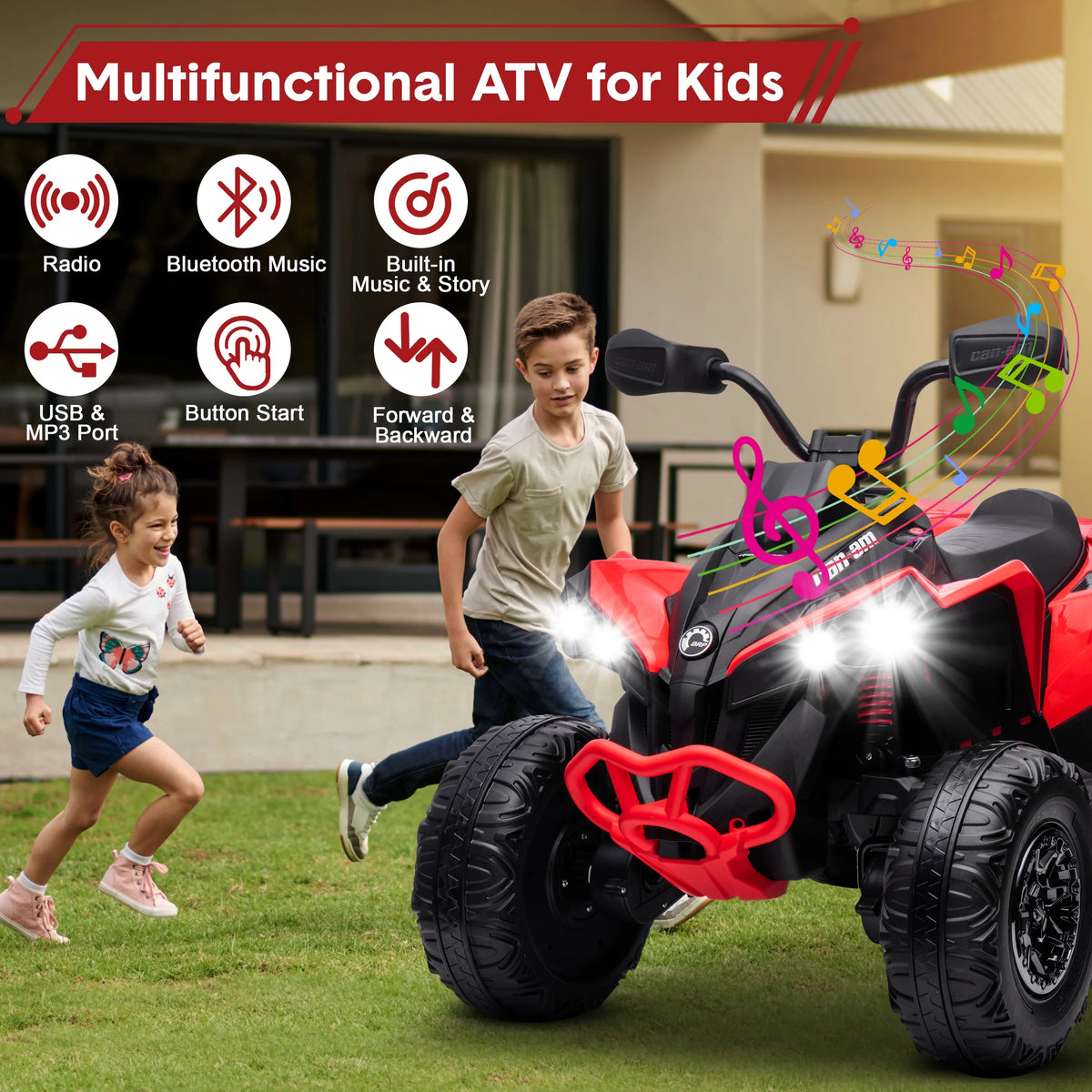 24V 4 Wheeler ATV with 2 Seater Z15642