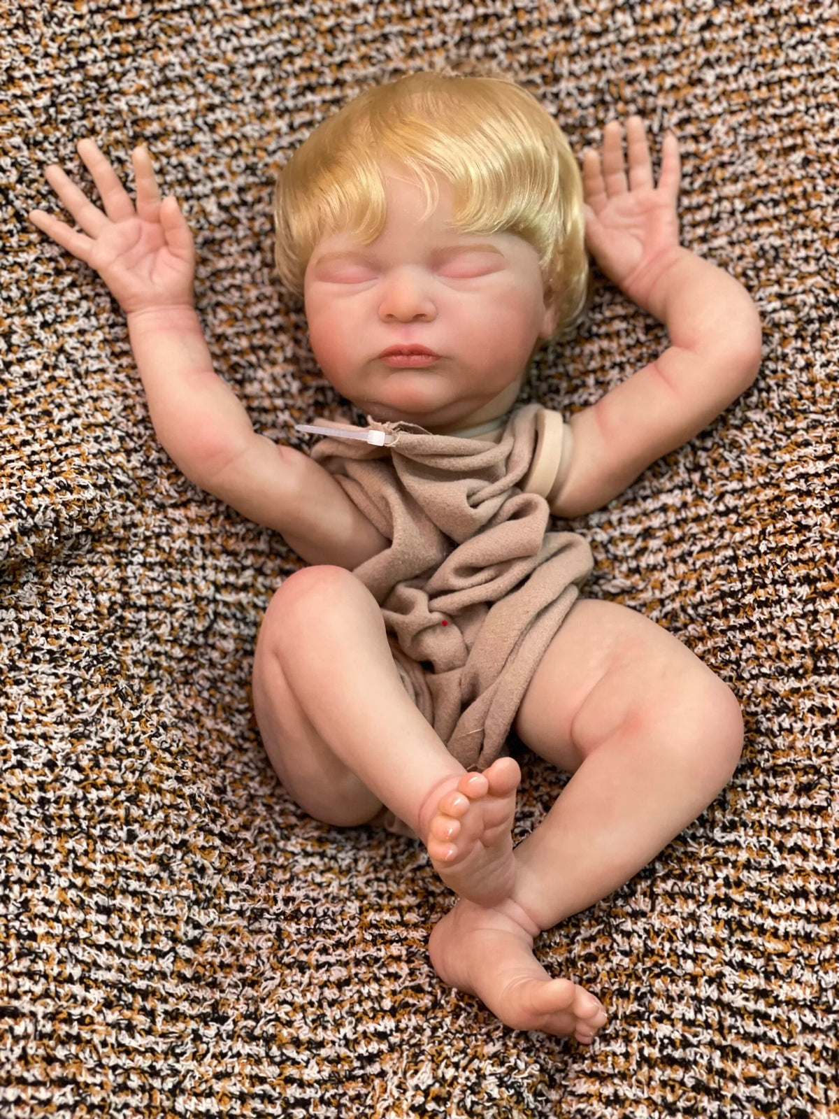 20" Handmade Painted Unfinished Soft Vinyl Reborn Doll Kit E196