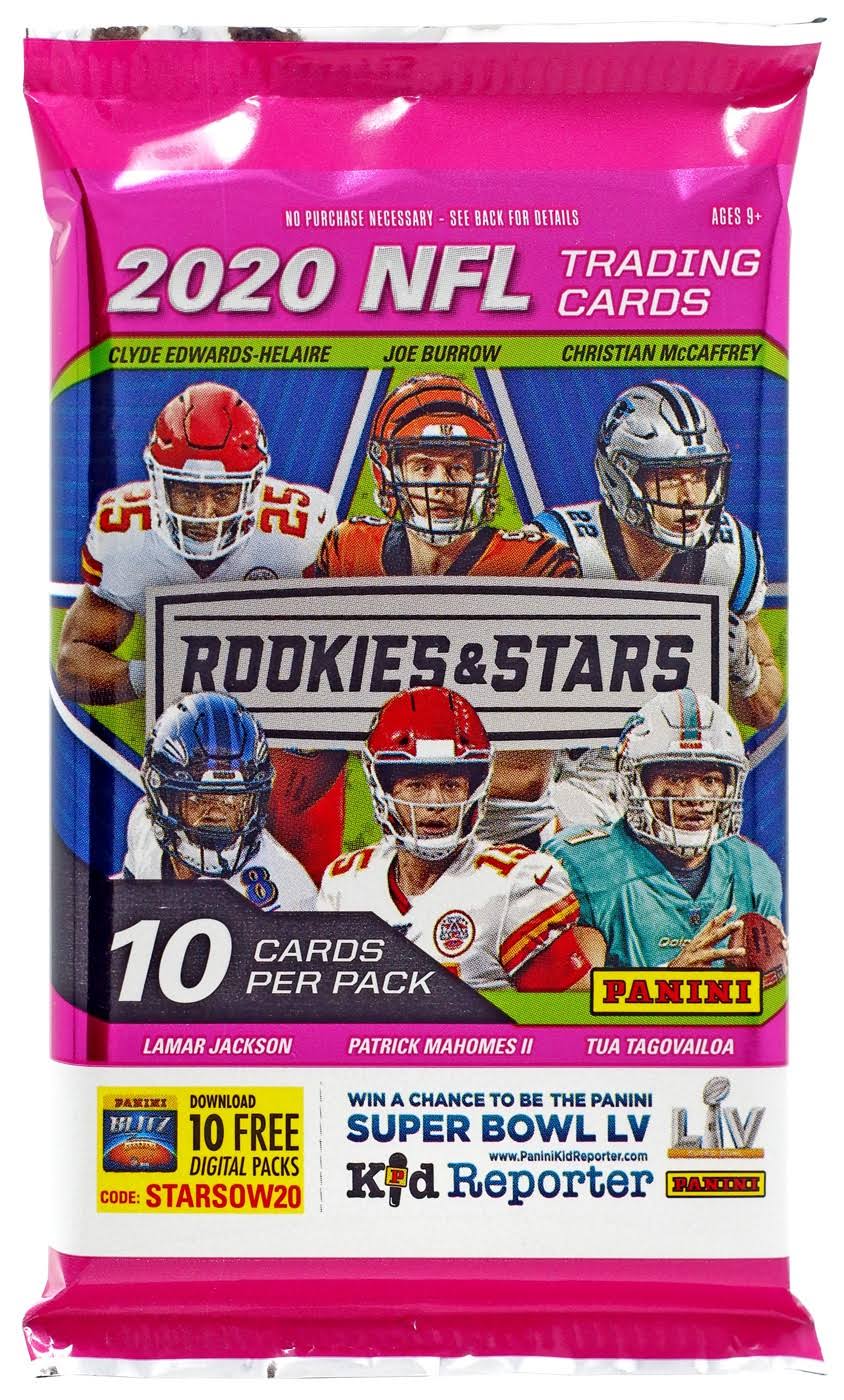 2020 Panini Football Trading Card Hobby Pack T27462