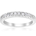 14K White Gold Pave Diamond Wedding Ring P9226