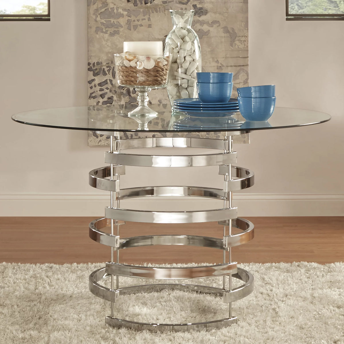 48 in. Dining Table with Metal Base K2113