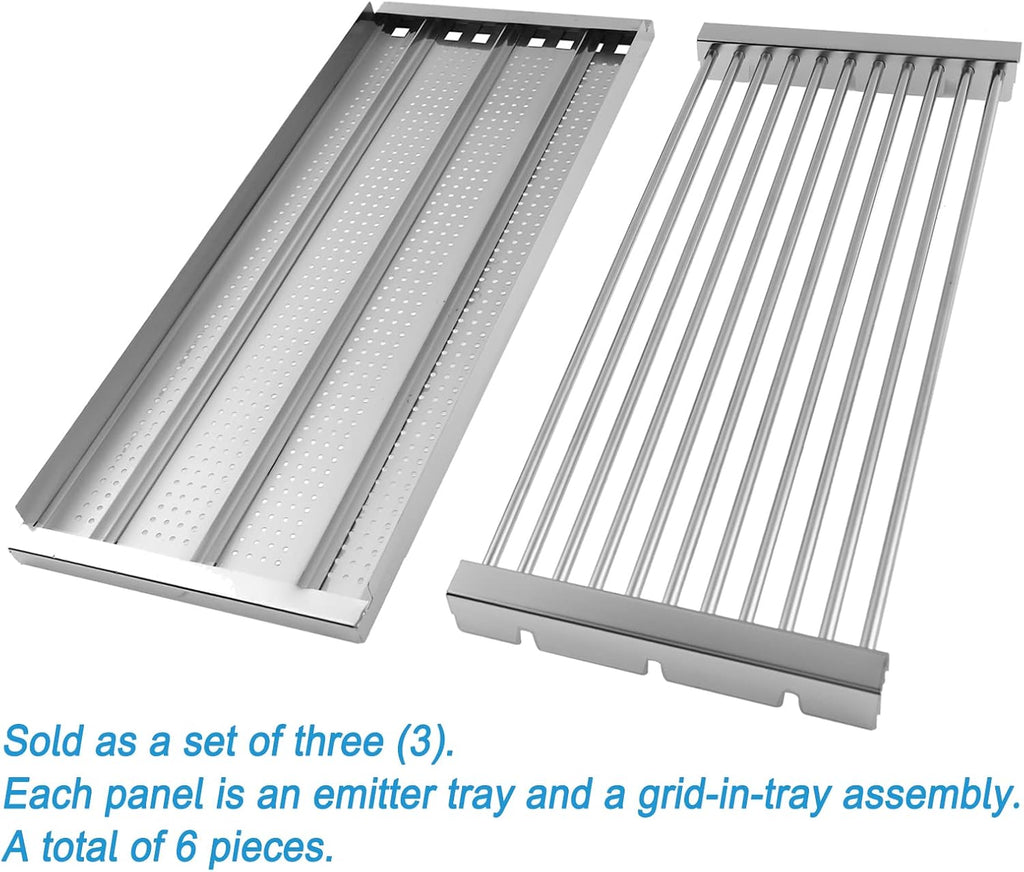 17 inch Stamped Stainless Steel Cooking Grid Replacement Emitter Set Z2288