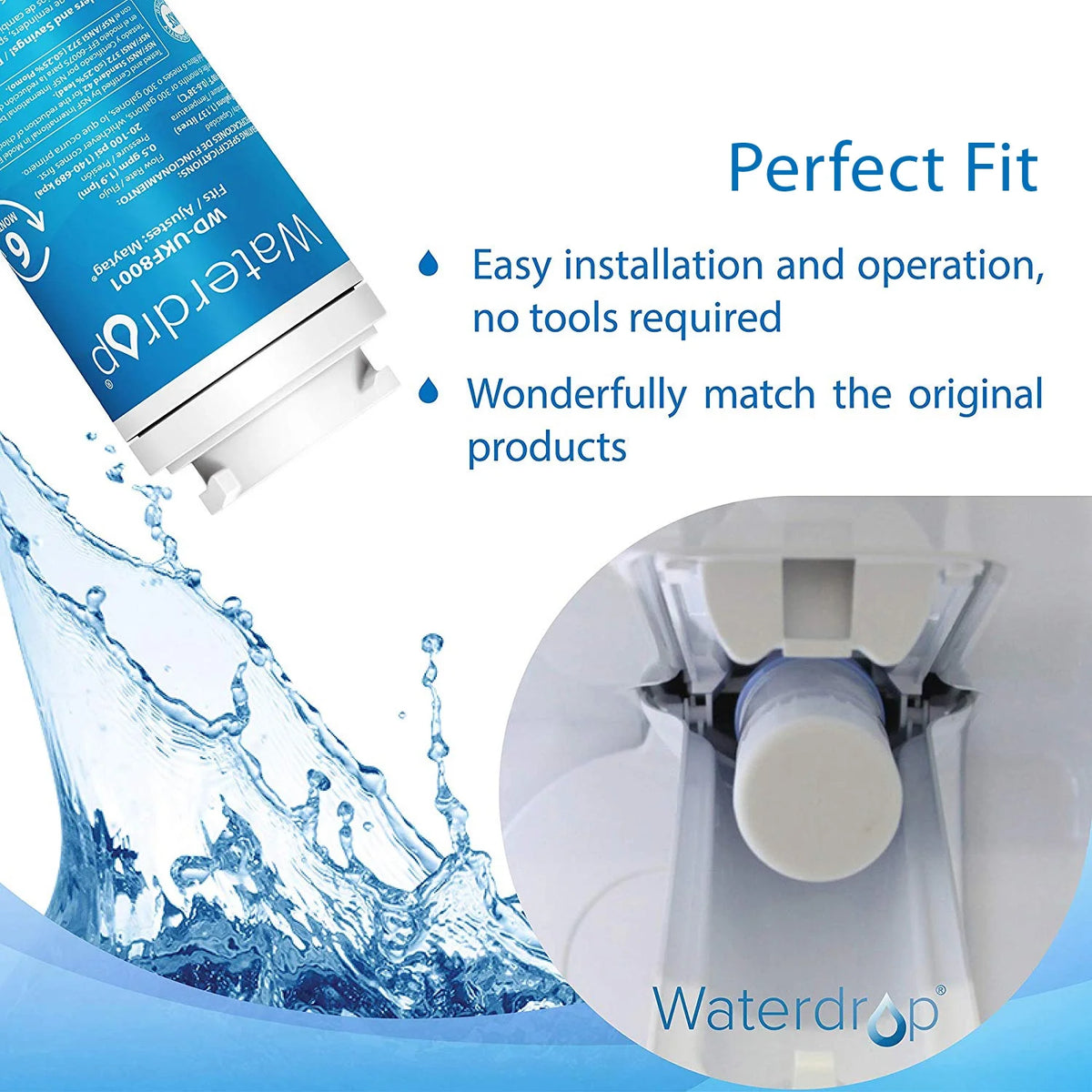 6 Pack Refrigerator Water Filter S1708