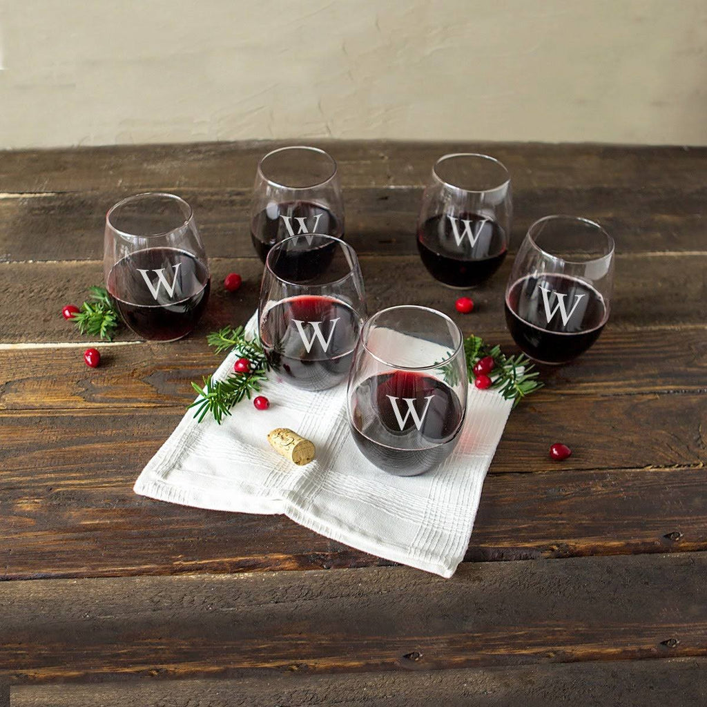 21-ounce Stemless Wine Glasses Set of 6 Clear D236