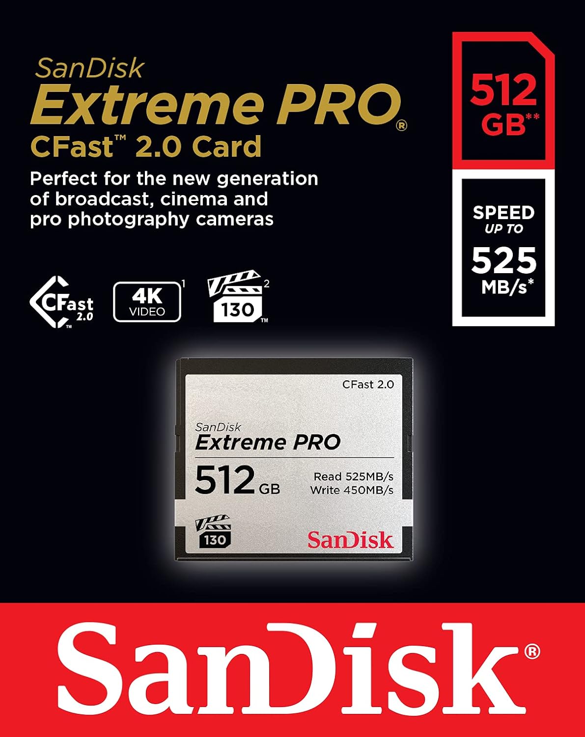 128GB Extreme PRO CFast 2.0 Memory Card L94619