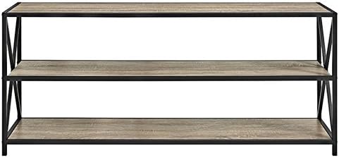 2 Shelf Wide Bookcase in Driftwood O398504