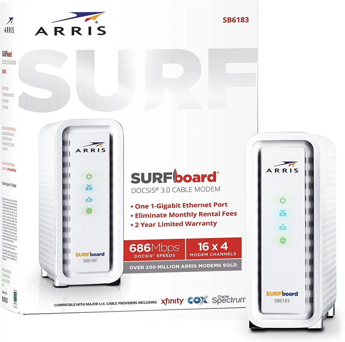 16x4 DOCSIS 3.0 Cable Modem, White B3766