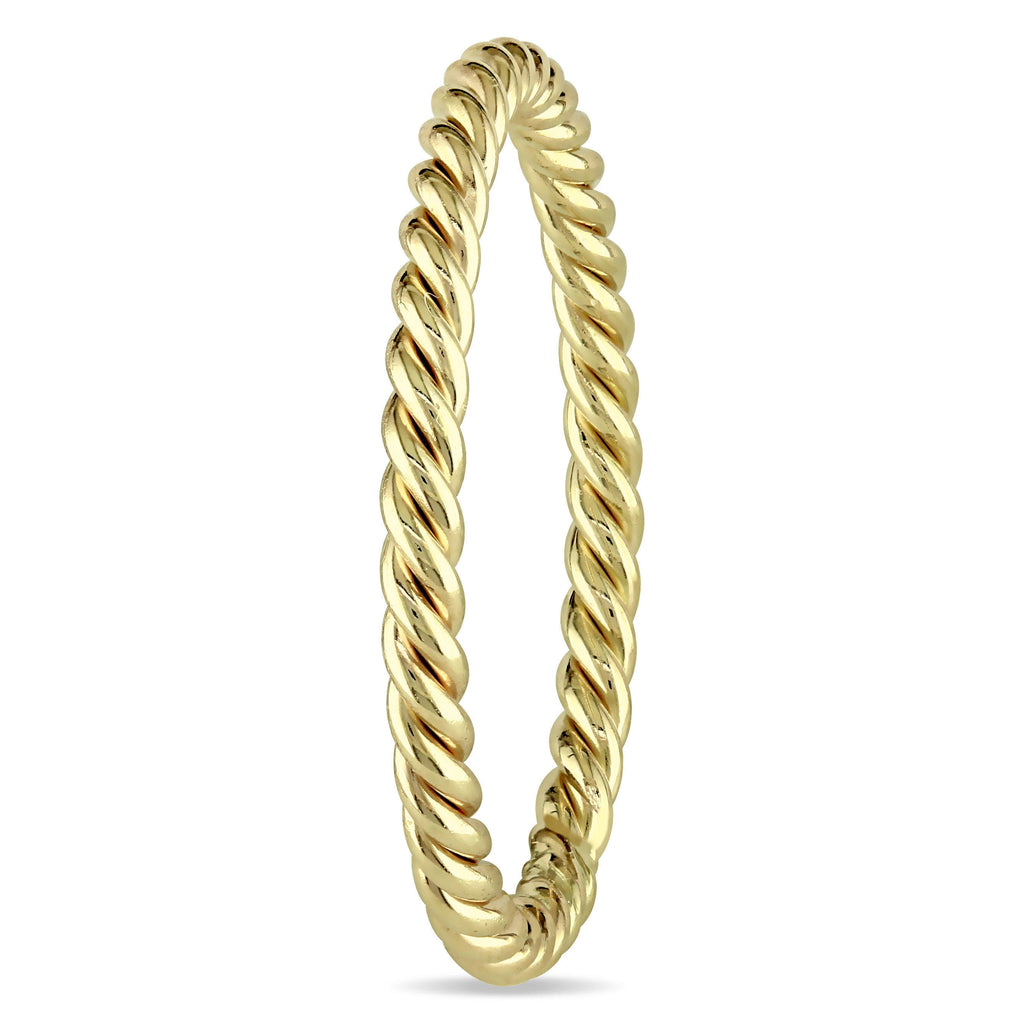 14K Yellow Gold Twisted Wedding Band U217985