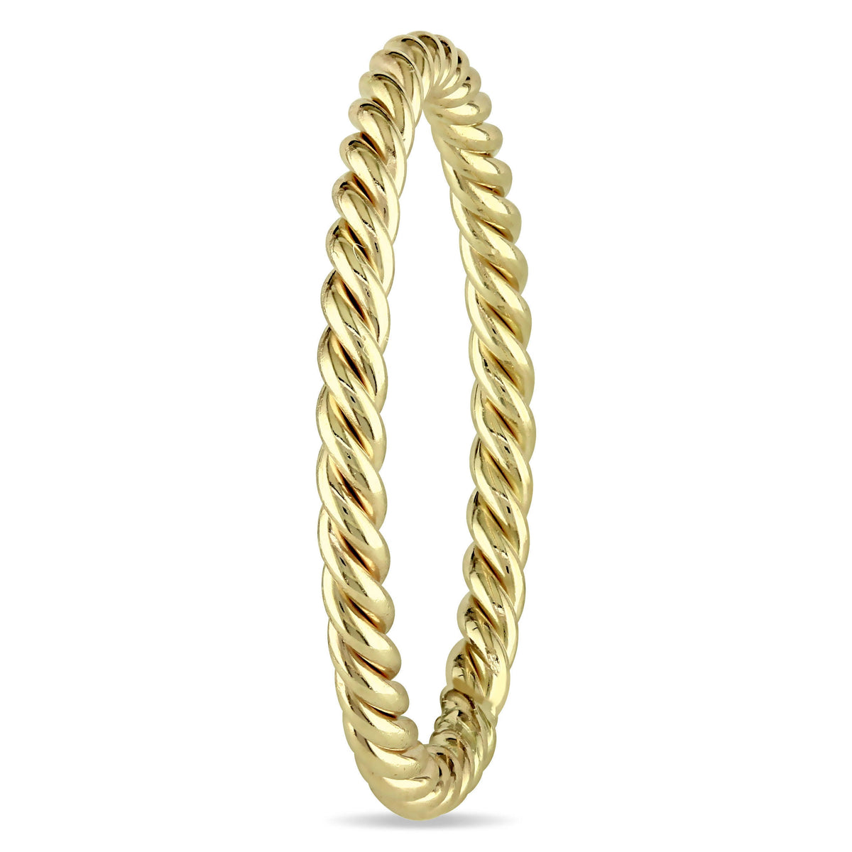 14K Yellow Gold Twisted Wedding Band U217985