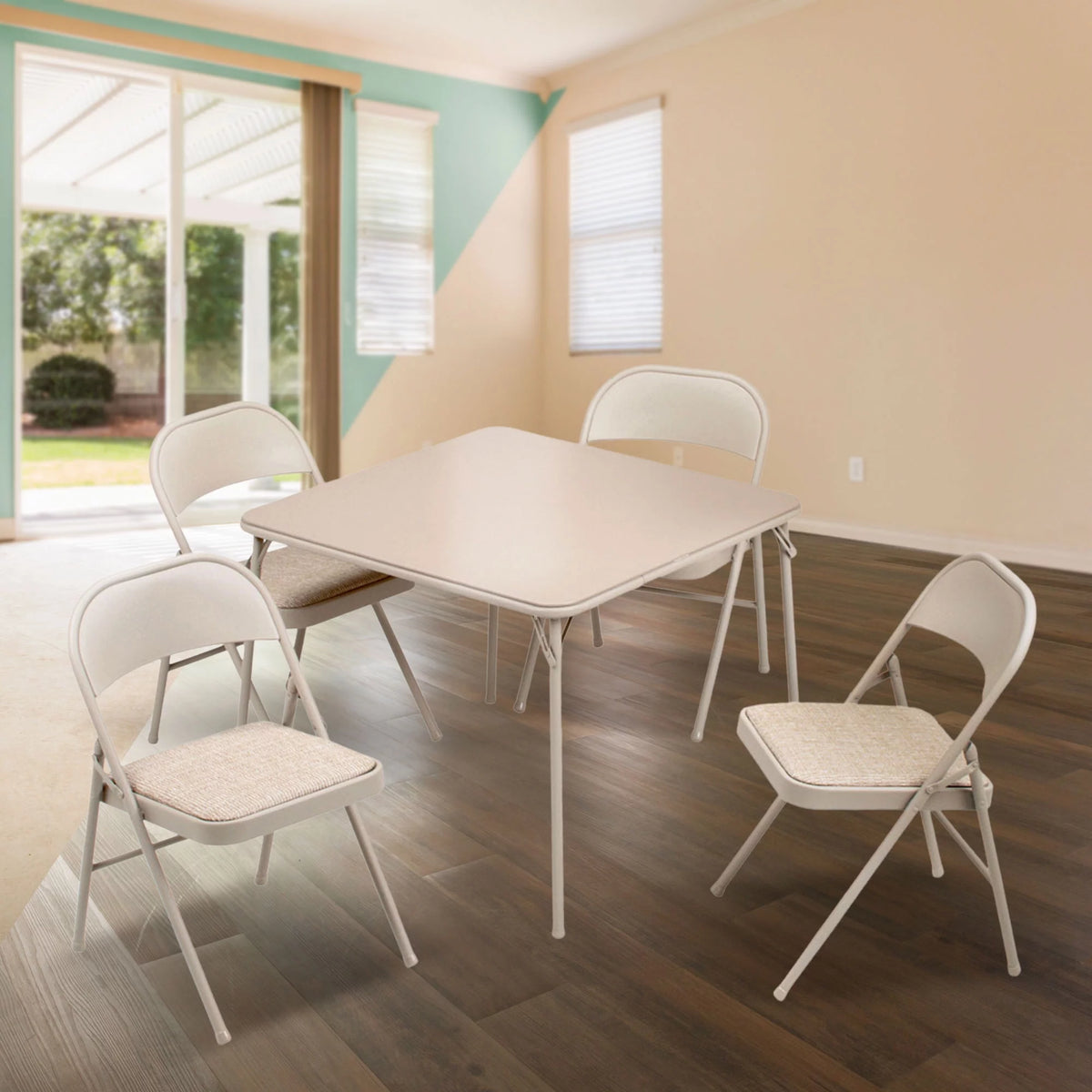 5 Piece Folding Card Table and Chairs Set S696