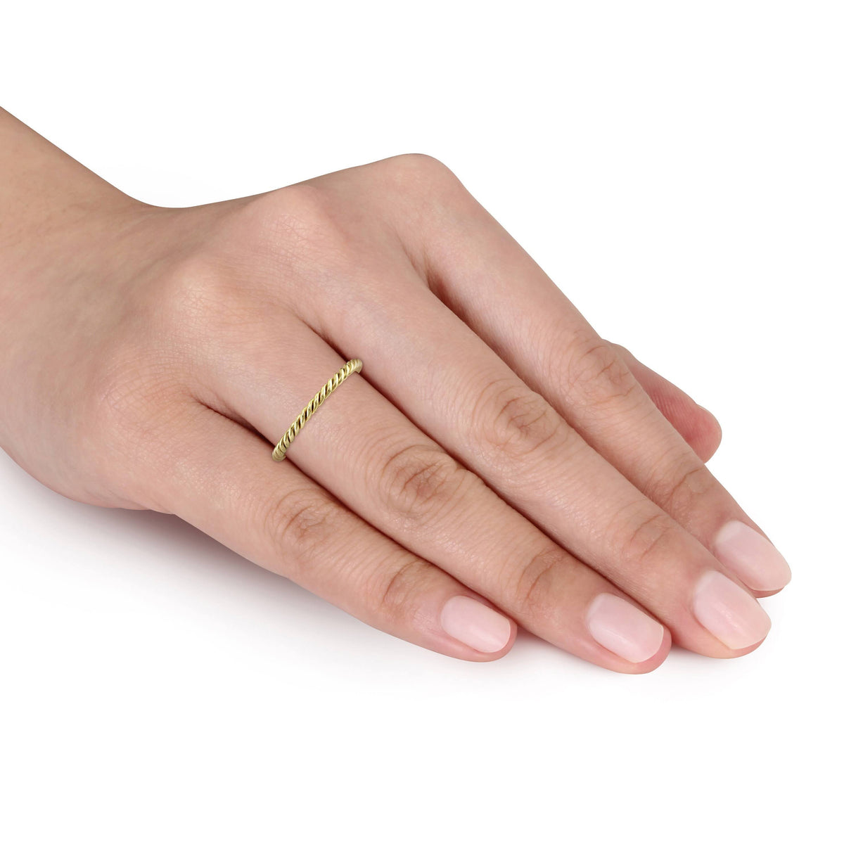 14K Yellow Gold Twisted Wedding Band U217985