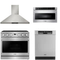 36 Gas Range, Range Hood, Dishwasher and Microwave H636478