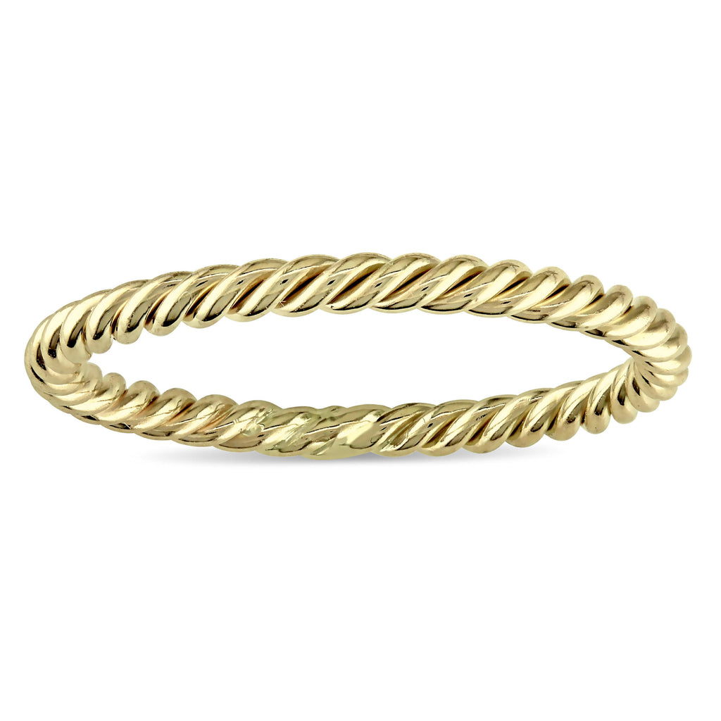14K Yellow Gold Twisted Wedding Band U217985