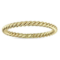 14K Yellow Gold Twisted Wedding Band U217985