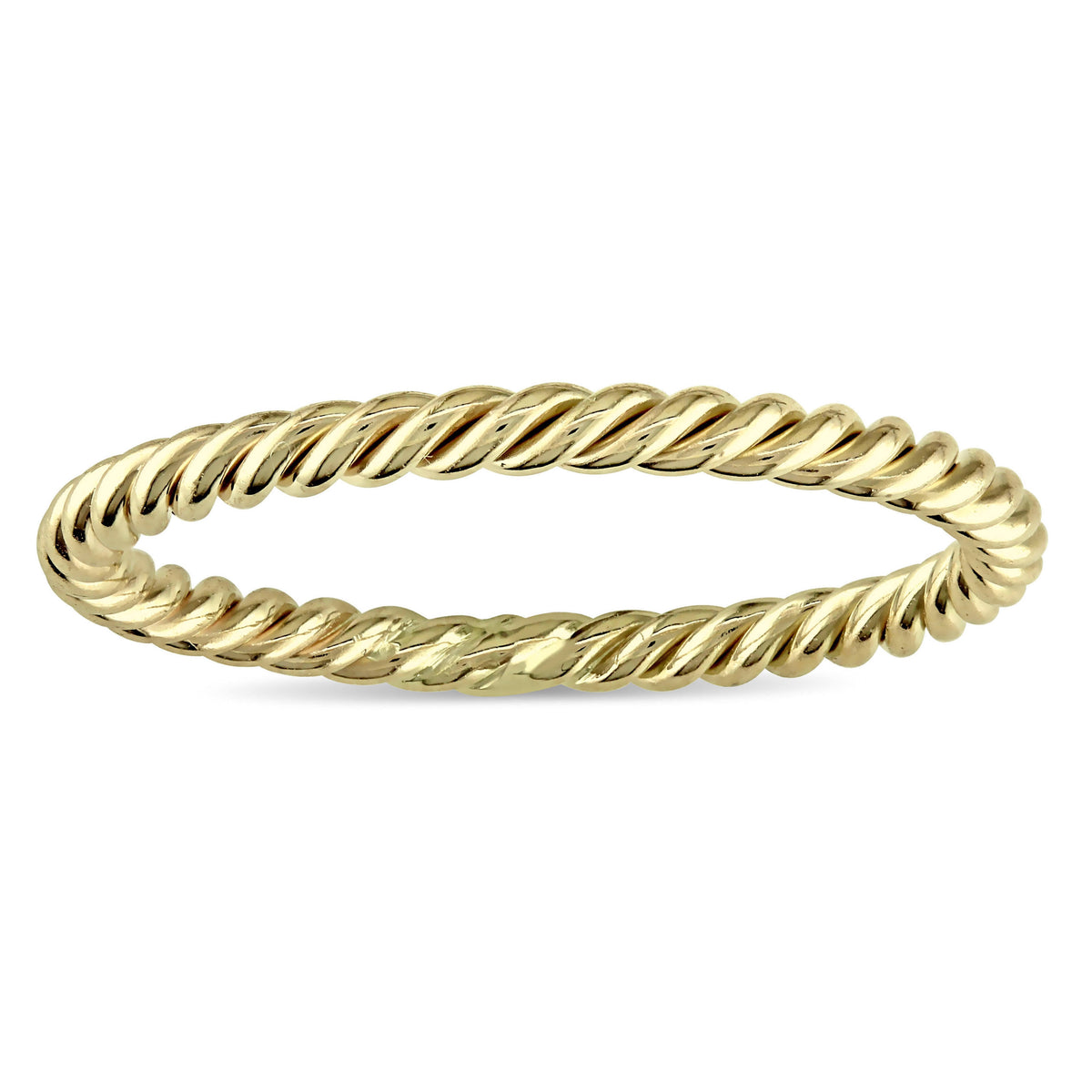 14K Yellow Gold Twisted Wedding Band U217985