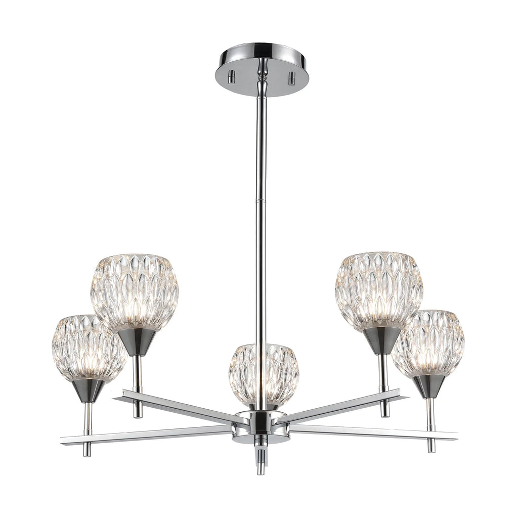 24-Inch Wide Polished Chrome Chandelier V863981